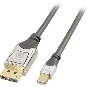 LINDY Mini-DisplayPort / DisplayPort adapterski kabel Mini DisplayPort utikač, DisplayPort utikač 3.00 m siva 36313  DisplayPort kabel slika