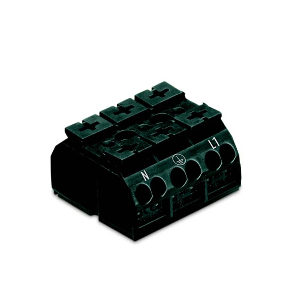 WAGO 862-2533 stezaljka za priključivanje uređaja opružna stezaljka crna 250 St. slika