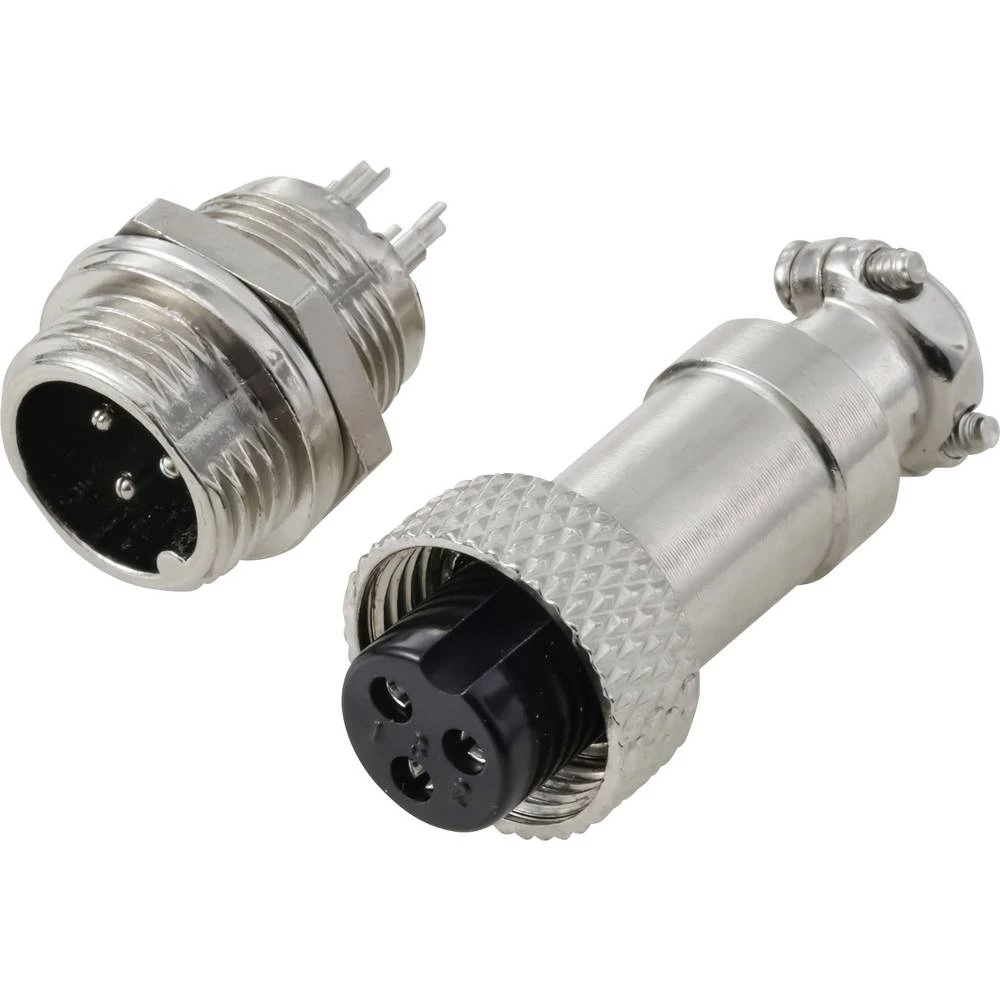 TRU COMPONENTS TC-13895580 okrugli konektori utikač, kontakt ženskog konektora Ukupan broj polova: 3 Serija (Okrugli uti slika