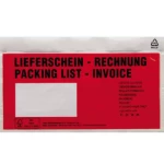 Torbica za dokumente DIN dugi Crvena Lieferschein-Rechnung, mehrsprachig Sa samoljepljenjem 1 Pakiranje