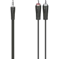 Hama 00200720 utičnica / Cinch audio priključni kabel [1x 3,5 mm banana utikač - 2x muški cinch konektor] 1.5 m crna slika