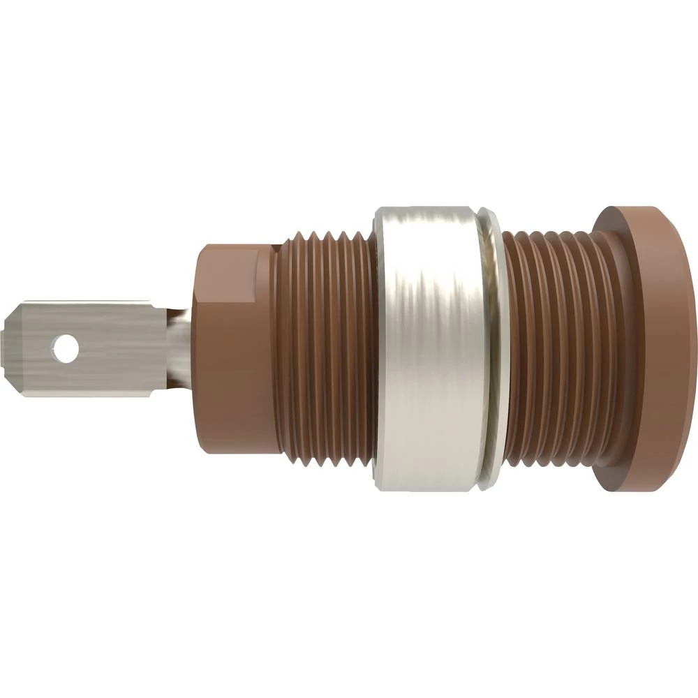 Schützinger DI SEB 7077 Ni / BR sigurnosna ugrađena utičnica ravan smeđa boja 1 St. slika