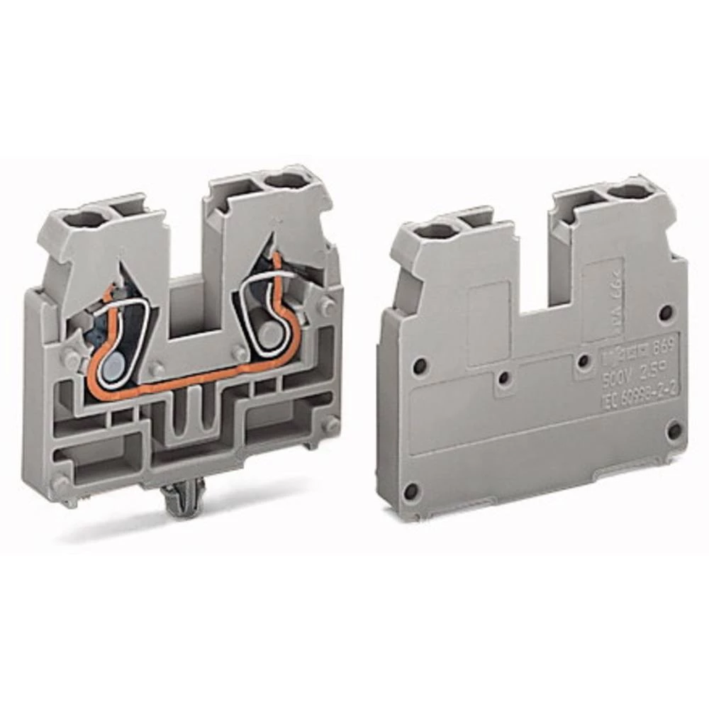 WAGO 869-334 prolazna stezaljka opružna stezaljka plava boja 100 St. slika