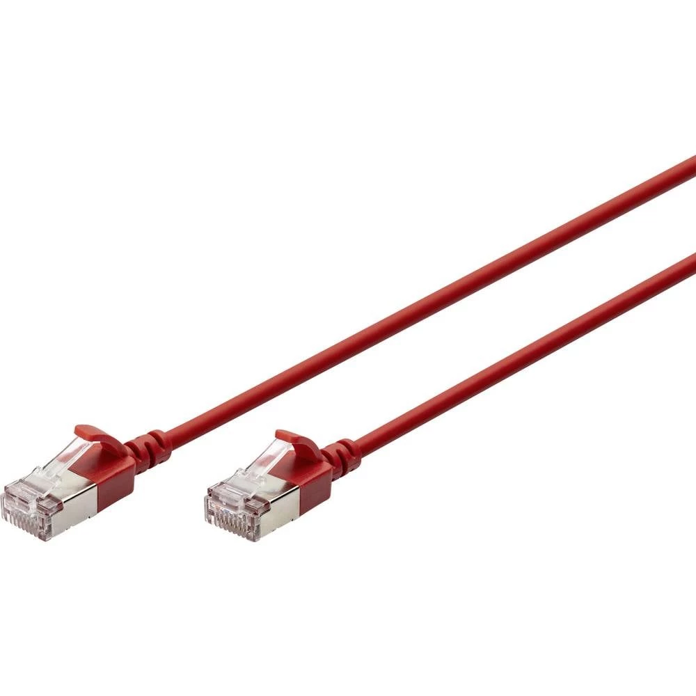 Digitus DK-1632-A-015S-R RJ45 mrežni kabel, Patch kabel CAT 6a F/FTP 1.5 m crvena kodiran u boji, sa zaštitom, višežičan slika