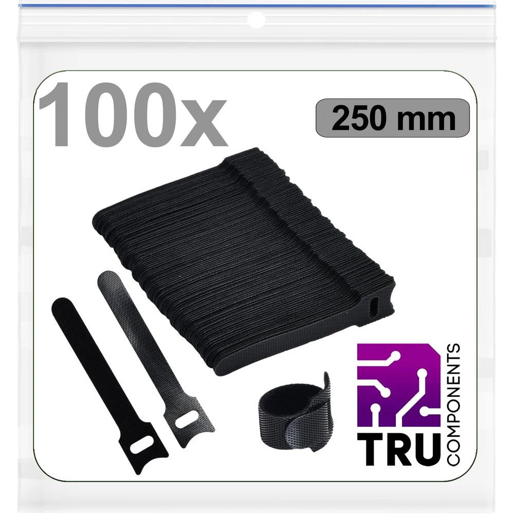 TRU COMPONENTS T24CA097  prianjajuća kabelska vezica za povezivanje grip i mekana vunena tkanina (D x Š) 250 mm x 12 mm
