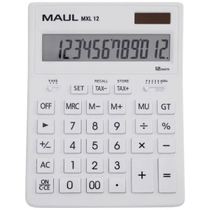 Maul MXL 12 stolni kalkulator bijela Zaslon (broj mjesta): 12 baterijski pogon, solarno napajanje (Š x V x D) 155 x 205 x 35 mm slika