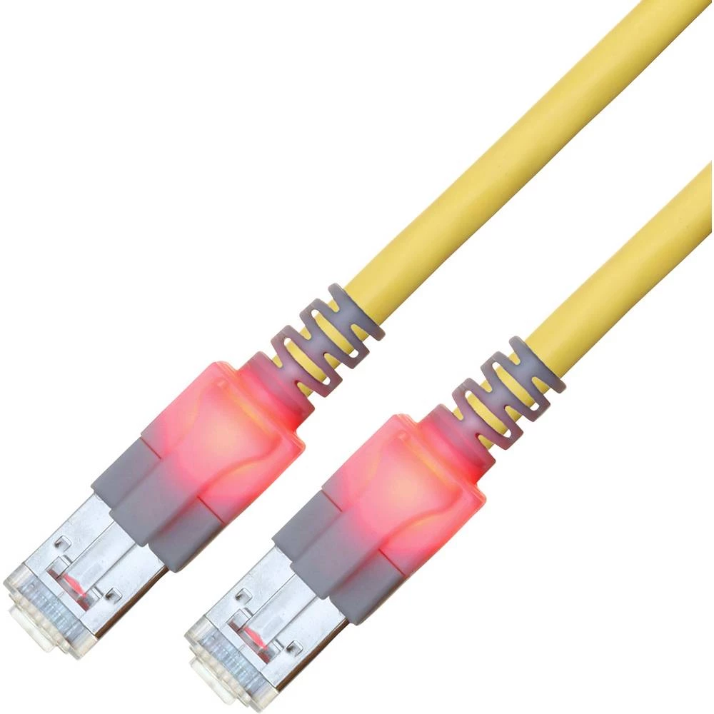 Easylan CS1OYCDCD0050 RJ45 mrežni kabel, Patch kabel CAT 6 S/FTP 5.00 m žuta dvostruko zaštićen, bez halogena, vatrostal slika