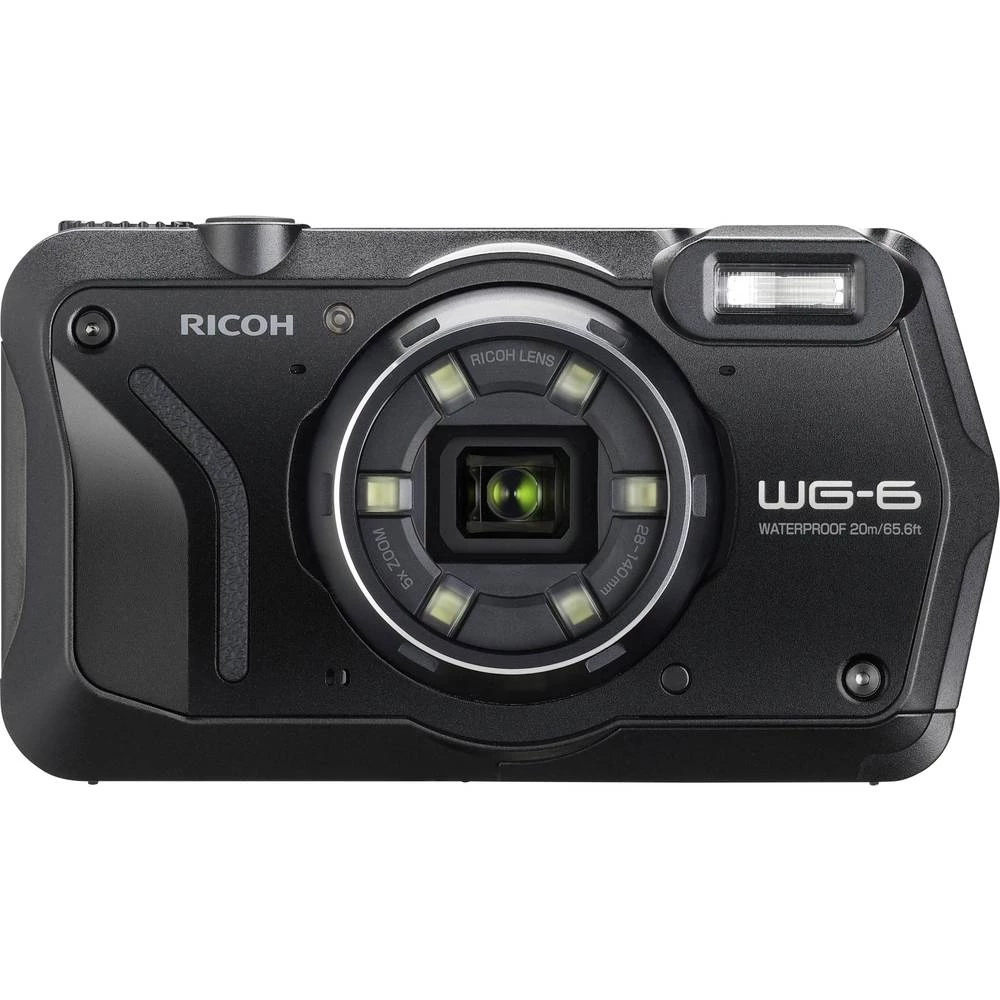 Ricoh WG-6 digitalni fotoaparat 20 Megapiksela Zoom (optički): 5 x crna  vodootporno do 20 m, otporan na udarce, otporan na prašinu, GPS slika