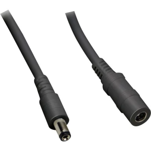 TRU COMPONENTS Niskonaponski produžni kabel Niskonaponski adapter-Niskonaponski konektor 5.5 mm 2.5 mm 5.5 mm 2.5 mm 3 m 100 ST slika