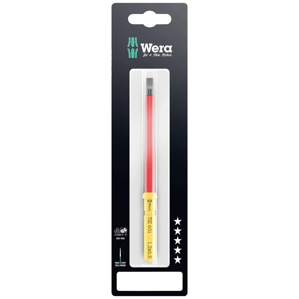 Wera Kraftform Kompakt VDE 60 i 1,2x6,5x157 mm TIE SB električari ravni prorez izmjenjiva oštrica 6.5 mm slika