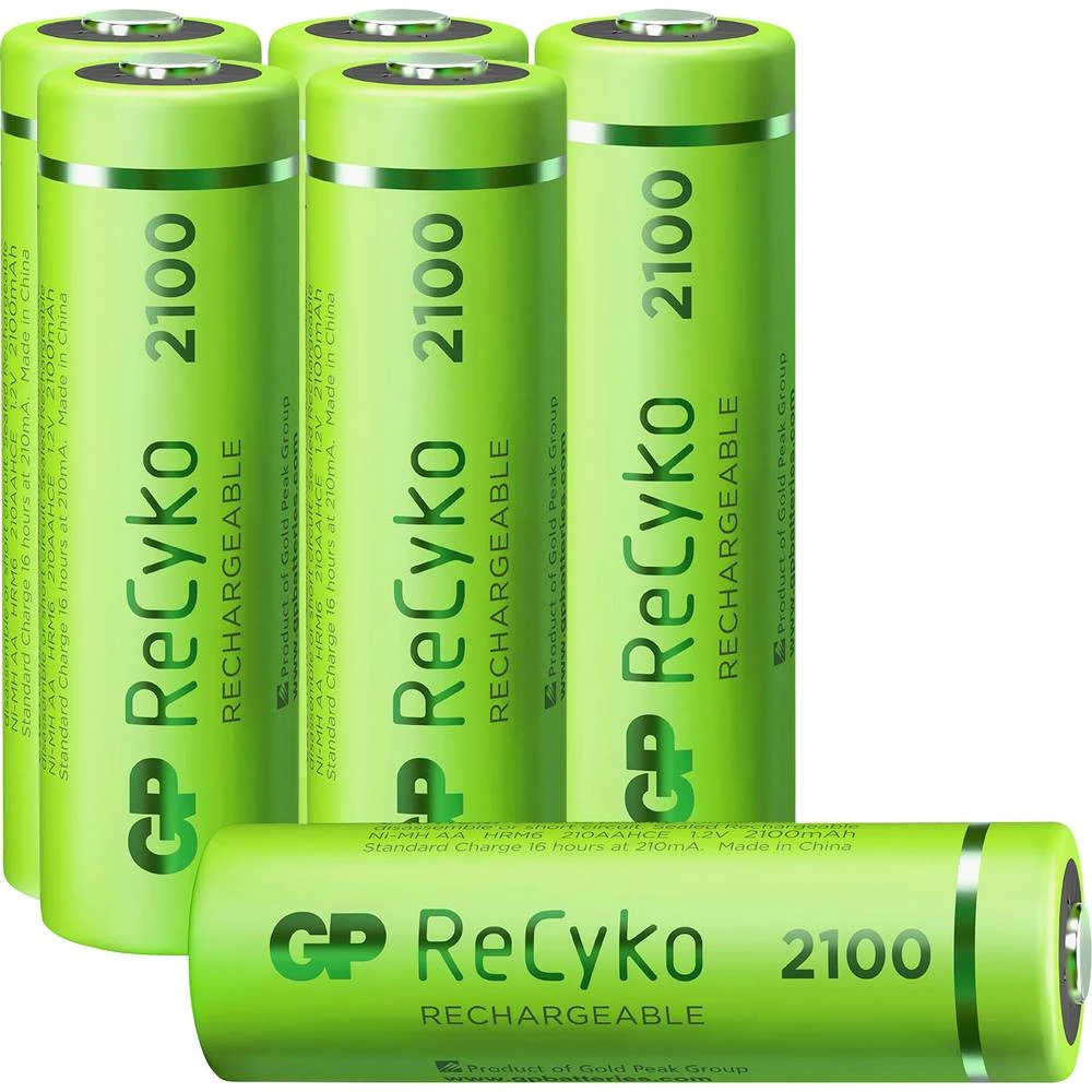 GP Batteries ReCyko+ HR06 4+2 gratis mignon (AA) akumulator NiMH 2100 mAh 1.2 V 6 St. slika