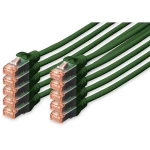 LAN (RJ45) Mreža Priključni kabel CAT 6 S/FTP 5 m Zelena Zaštićen s folijom, Sveukupno zaštićen, Sa zaštitom, Bez halogena, Jedn