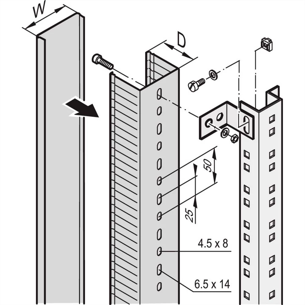 Schroff 60103011 kabelski kanal 2 St. slika