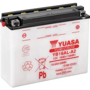 Baterije za motor Yuasa YB16AL-A2 12 V 16 Ah Pogodno za modelarstvo (drugo) Motorräder, Motorroller, Quads, Jetski, Schneemobile slika