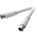 SAT priključni kabel [1x F-utikač - 1x F-utikač] 3 m 90 dB bijeli SpeaKa Professional slika