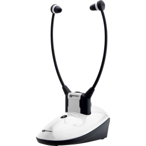 bežični tv in ear slušalice Geemarc CL7350 u ušima jednostavan držač za glavu, kontrola glasnoće, slušalice s mikrofonom crna, b slika