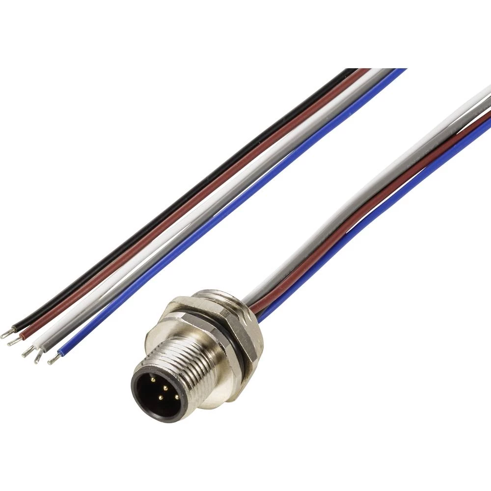 TRU COMPONENTS TC-12833036 ugrađeni utikač za senzor/aktivator M12 utikač, ugradni 0.5 m Broj polova: 5 1 St. slika