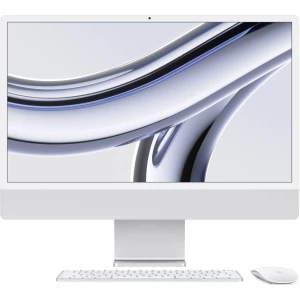Apple iMac 24 Retina 4.5K (M3, 2023) 61 cm (24 palac) Apple M3 8‑Core CPU mit 4 Performance-Kernen und 4 Effizienz-Kernen 8 GB RAM 256 GB SSD Apple M3 čip (10-jezgreni GPU) srebrna MQRJ3D/A slika