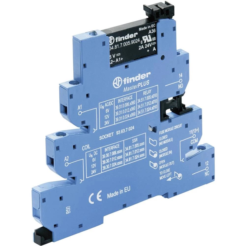 Poluvodički relej 10 ST Finder 39.30.7.024.9024 Učitaj struje (maks.): 2 A Preklopni napon (maks.): 24 V/DC slika