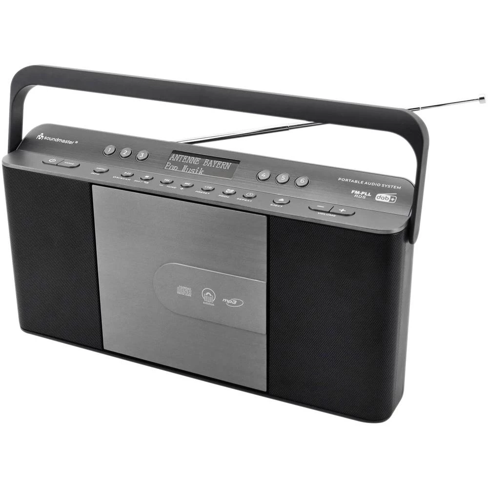 soundmaster RCD1870SW CD radio DAB+ (1012), UKW (1014) AUX, CD, DAB+, MP3, UKW siva, crna slika