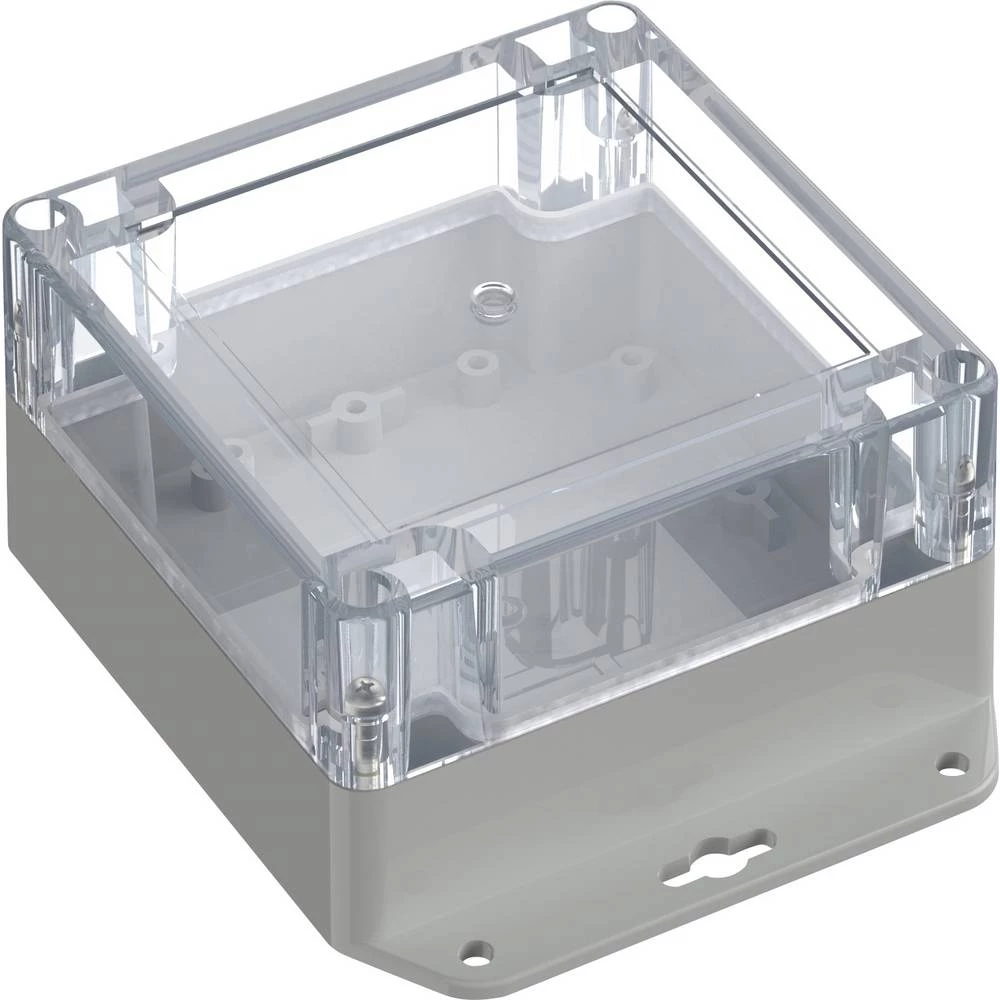 TRU COMPONENTS 6U07111106737 TC-13865284 industrijsko kućište 136.5 x 106.5 x 60.1 ABS-PC svijetlosiva, prozirna 1 kom. slika
