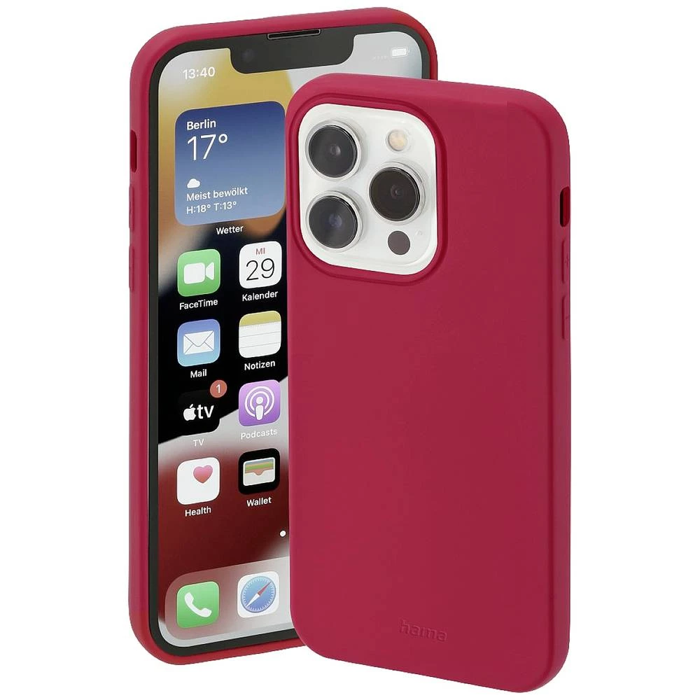 Hama Finest Feel Pogodno za model mobilnog telefona: iPhone 14 Pro Max, crvena Hama Finest Feel etui Apple iPhone 14 Pro Max crvena slika