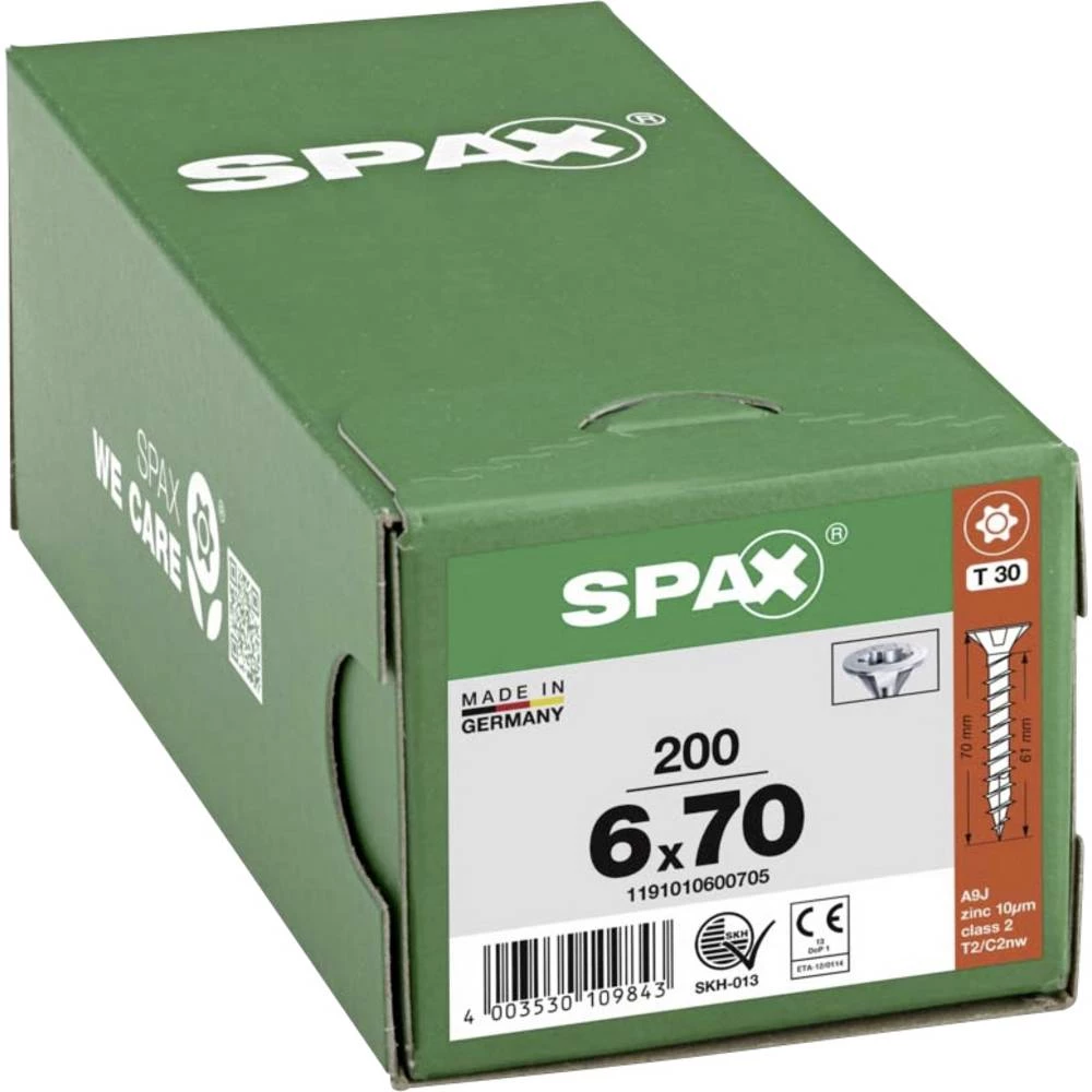 SPAX 1191010600705 R 88091 Senkkopf/T-STAR vijak za drvo 6 mm 70 mm T-STAR plus čelik WIROX 200 kom. slika