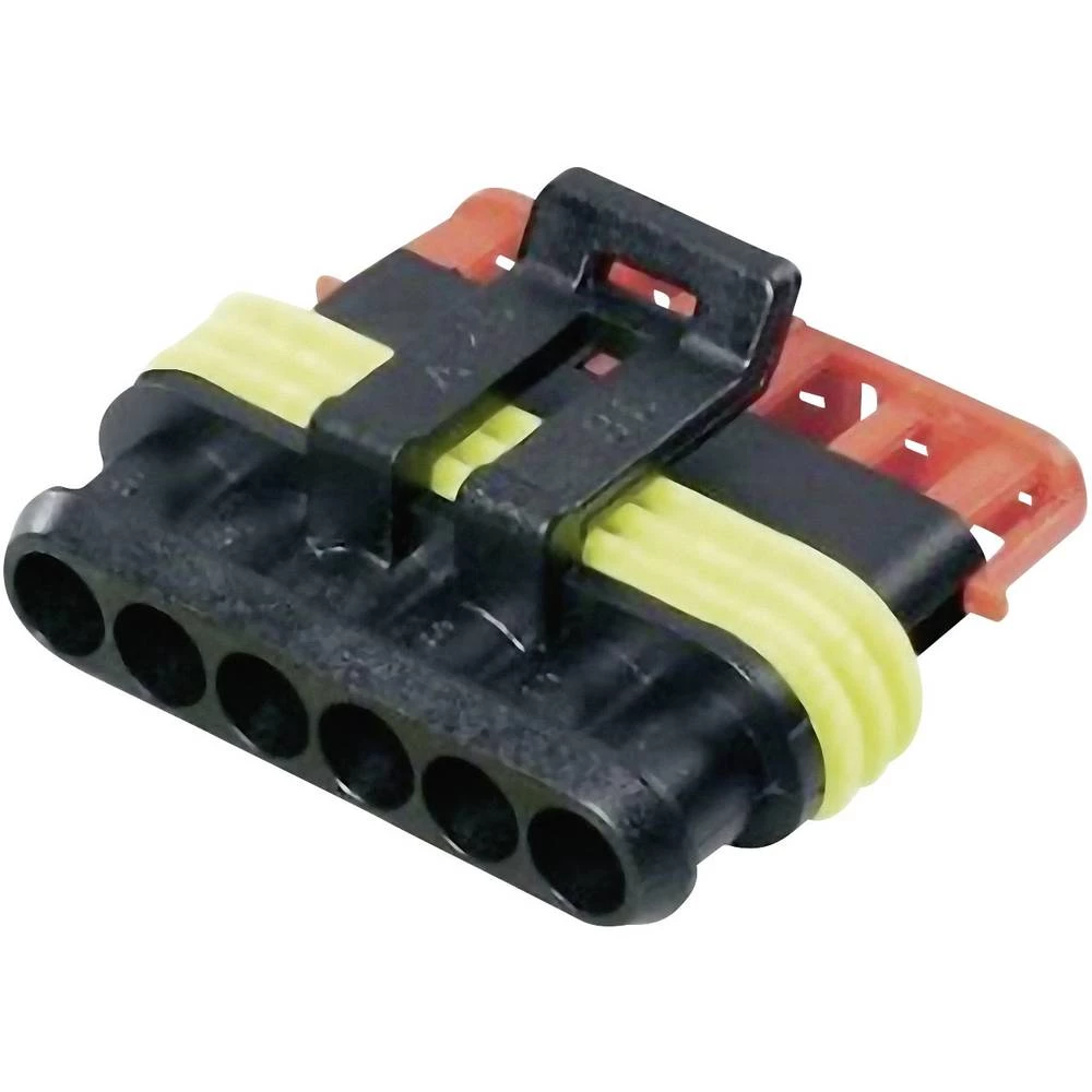 TE Connectivity kućište kabelske utičnice AMP-Superseal 1.5mm serija Ukupan broj polova 6 Raster: 6 mm 282090-1 1 St. slika
