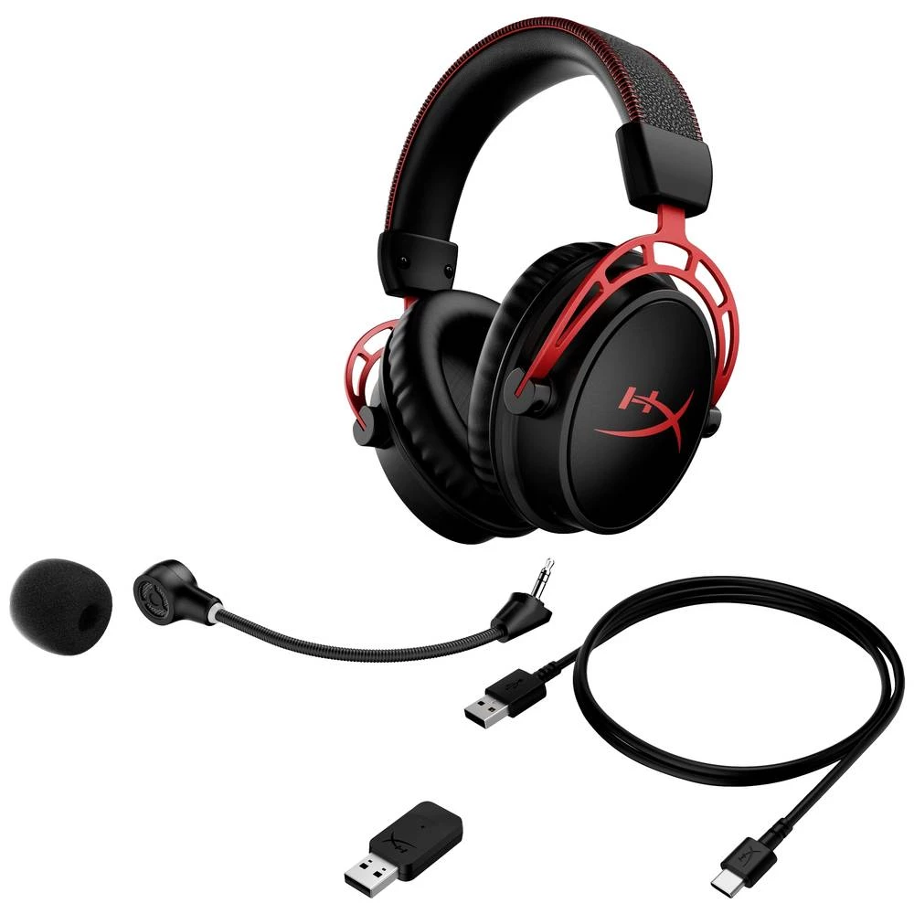 HyperX Cloud Alpha Wireless igre Over Ear Headset bežični stereo crna/crvena slika