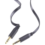 SpeaKa Professional-JACK audio priključni kabel SuperFlat [1x JACK utikač 3.5 mm - 1x JACK utikač 3.5 mm] 0.50 m crn