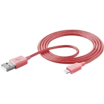 Cellularline USB 2.0 Priključni kabel [1x Muški konektor USB 2.0 tipa A - 1x Muški konektor USB-C™] 1.00 m Ružičasta