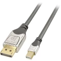 LINDY Mini-DisplayPort / DisplayPort adapterski kabel Mini DisplayPort utikač, DisplayPort utikač 2.00 m siva 36312  DisplayPort kabel slika