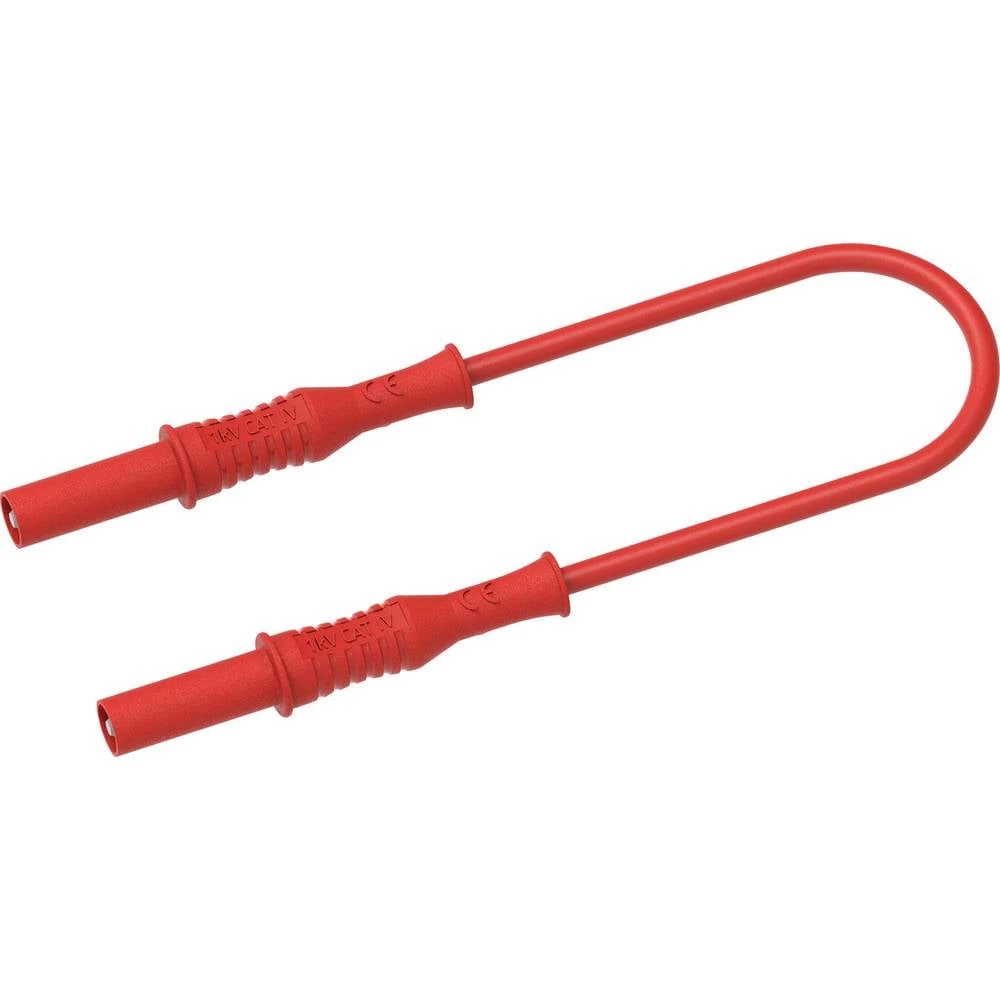 Electro PJP 2312-IECIV-CD1-100R mjerni vod muški priključak 4 mm 1 m crvena 1 kom. slika