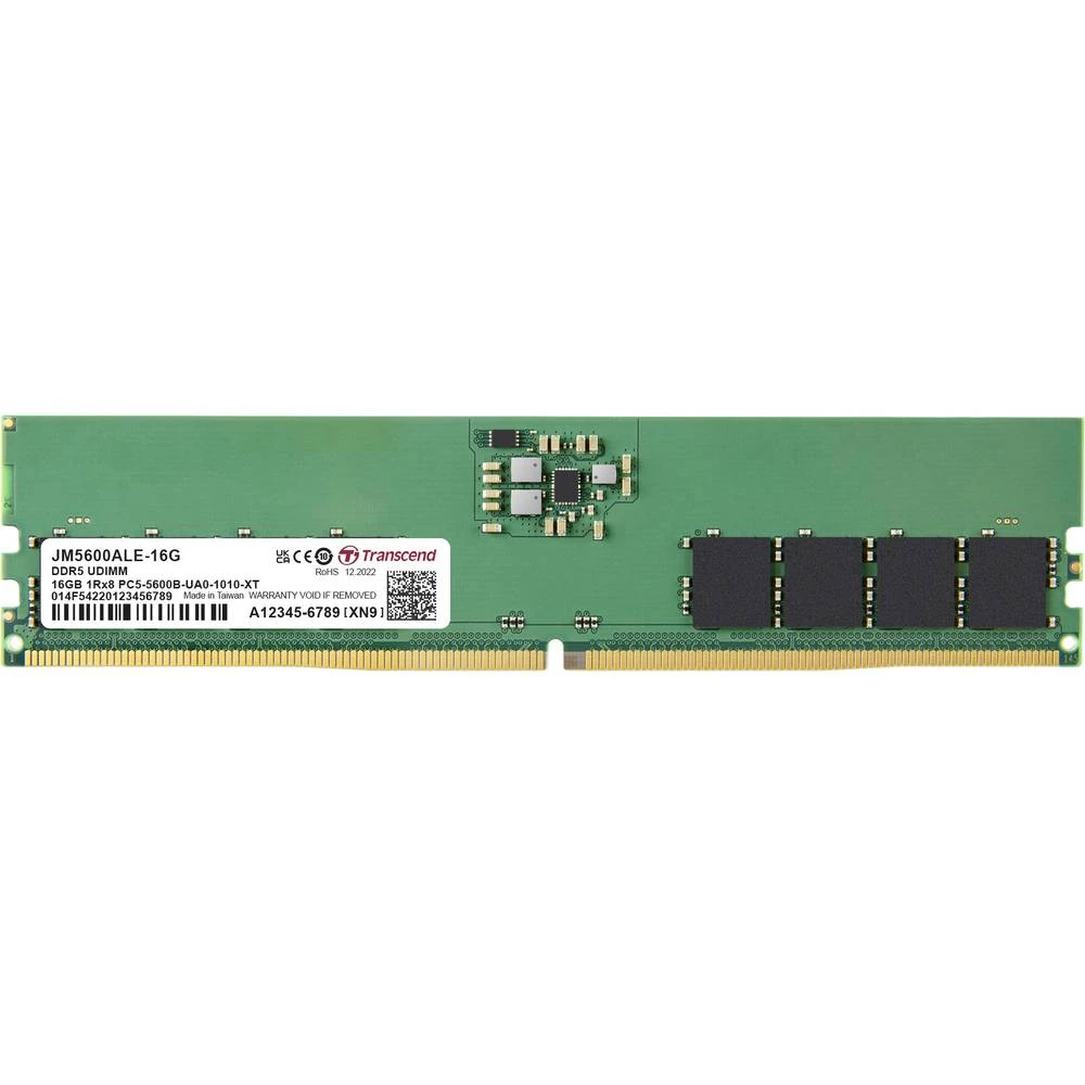 Transcend JM5600ALE-16G memorijski modul za računalo DDR5 16 GB 1 x 16 GB #####on-die ECC 5600 MHz 288pin DIMM CL46 JM5600ALE-16G slika