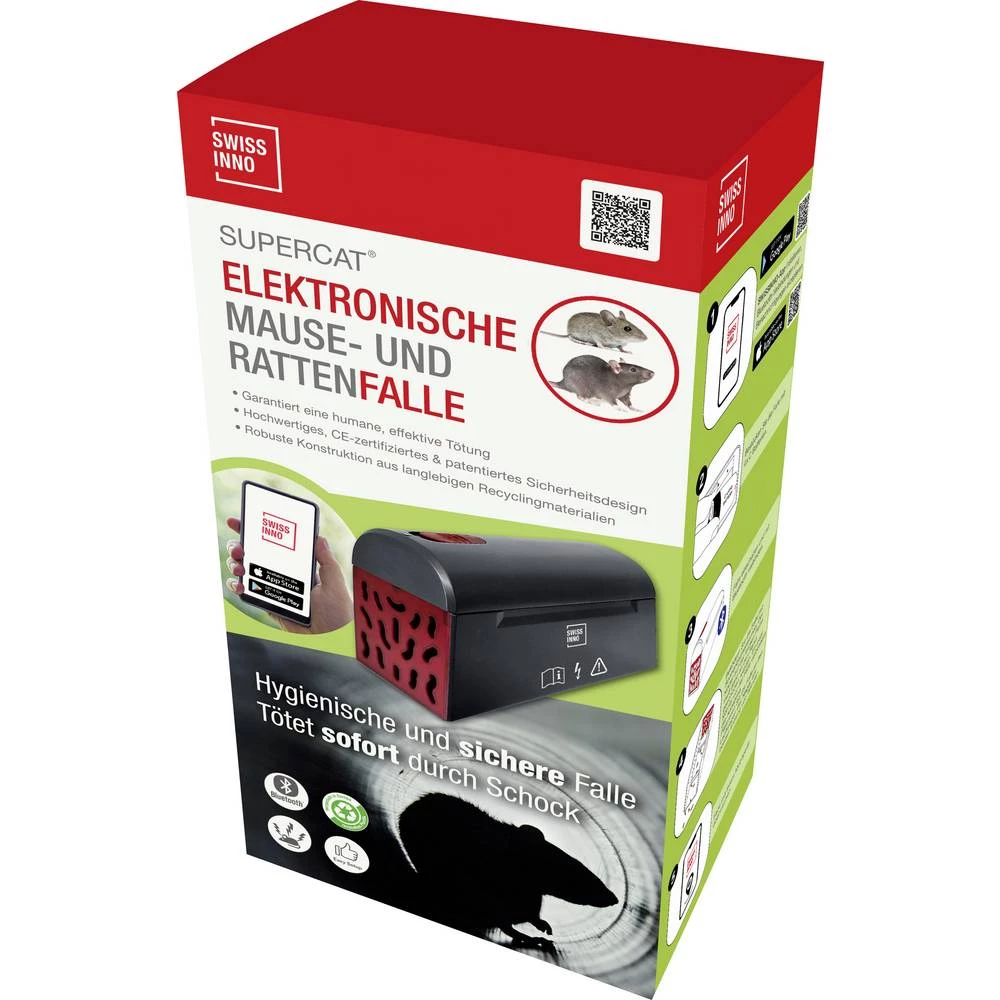 Swissinno Elektr. Maus-und Rattenfalle SuperCat mit Bluetooth mišolovka 1 kom. slika