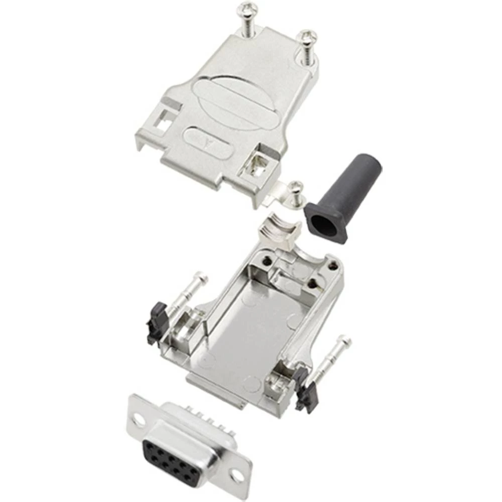 Višestruki ženski konektor D-SUB komplet 180 ° Broj polova: 9 Lemni kup TRU COMPONENTS TCDTZF09DMSK 1 ST slika