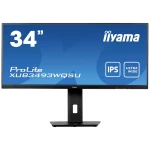 Iiyama PROLITE XUB3493WQSU-B5 LED zaslon Energetska učinkovitost 2021 F (A - G) 86.4 cm (34 palac) 3440 x 1440 piksel 21:9 4 ms HDMI™, DisplayPort, USB 3.0, slušalice (3.5 mm jack) ADS LED