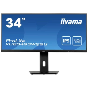 Iiyama PROLITE XUB3493WQSU-B5 LED zaslon Energetska učinkovitost 2021 F (A - G) 86.4 cm (34 palac) 3440 x 1440 piksel 21:9 4 ms HDMI™, DisplayPort, USB 3.0, slušalice (3.5 mm jack) ADS LED slika