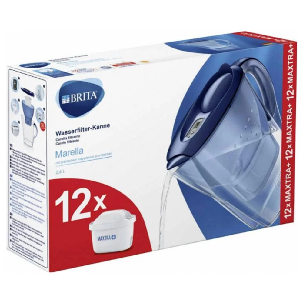 Brita Marella inkl. 12x Maxtra Pro 125978 set filtera za uštedu vode 2.4 l plava boja slika