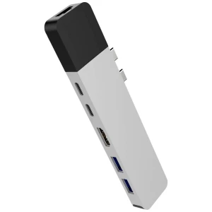 HYPER GN28N-SILVER USB-C ™ priključna stanica Prikladno za marku: Apple  USB-C Power Delivery slika