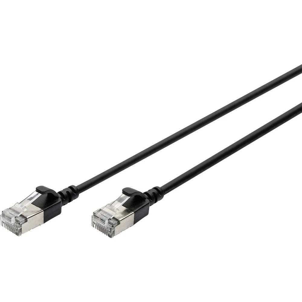 Digitus DK-1632-A-003S-BL RJ45 mrežni kabel, Patch kabel CAT 6a F/FTP 0.3 m crna kodiran u boji, sa zaštitom, višežičan, slika