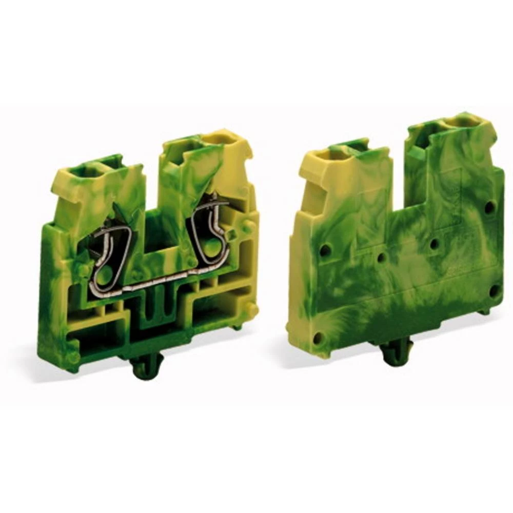 WAGO 869-337 prolazna stezaljka opružna stezaljka zelena, žuta 100 St. slika