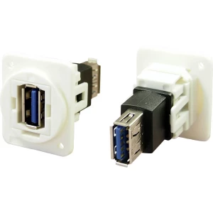 adapter, ženski, ugradbeni USB utičnica tip A ⇔ USB utičnica tip A CP30205NXW Cliff Sadržaj: 1 St. slika