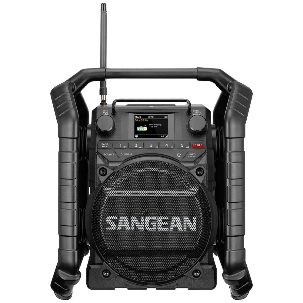 Sangean U-4X radio za gradilište DAB+ (1012), UKW (1014) Bluetooth®, USB, AUX, NFC mogućnost punjenja, vodootporan, otpo slika