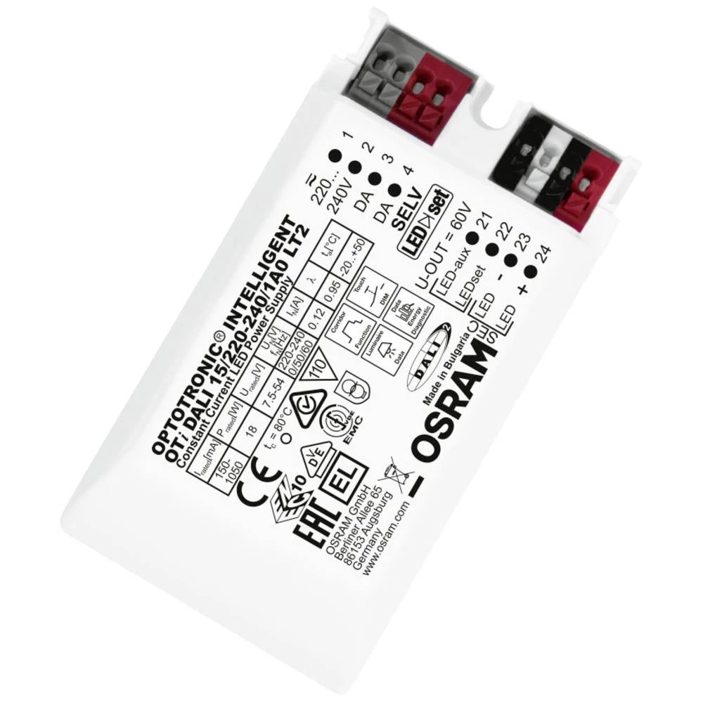 OSRAM OPTOTRONIC DALI LT2 led pogonski sklop  konstantna struja 18 W  2.5 - 54 V zatamnjivanje slika