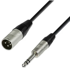Adam Hall K4BMV0300 XLR priključni kabel [1x XLR utikač 3-polni - 1x klinken utikač 6.3 mm (stereo)] 3 m crna slika