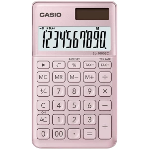 Džepni kalkulator Casio SL-1000SC Ružičasta Zaslon (broj mjesta): 10 solarno napajanje, baterijski pogon (Š x V x d) 71 x 9 x 12 slika