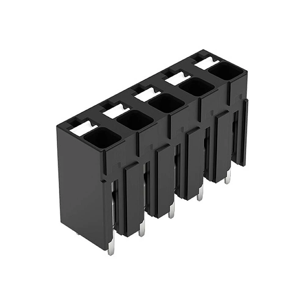 THR PCB terminal, potiskivači, 1,5 mm², korak 5 mm, 5-pinski, ugurati CAGE CLAMP®, duljina lemne igle 1,5 mm, 1,50 mm², crno WAGO 2086-3105/300-000 stezaljka za tiskane ploče 1.50 mm² Broj polova (... slika