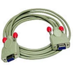 LINDY serijsko sučelje priključni kabel [1x 9-polni ženski konektor D-Sub - 1x 9-polni ženski konektor D-Sub] 10.00 m bijela