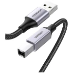 UGREEN USB kabel USB 2.0 USB-A IP20 utikač, USB-B utikač 1 m siva, crna 80801